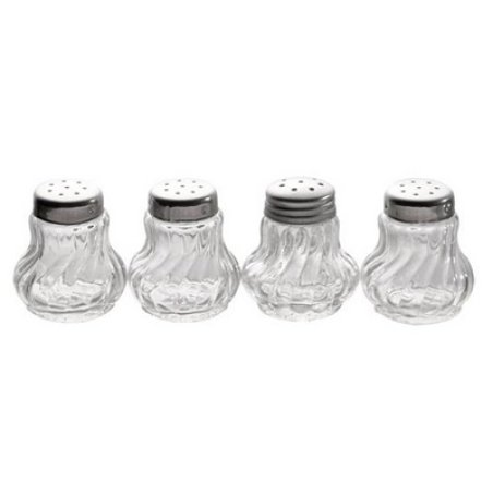 APS Mini salière/poivrière, set de 4, verre/acier inoxydable
