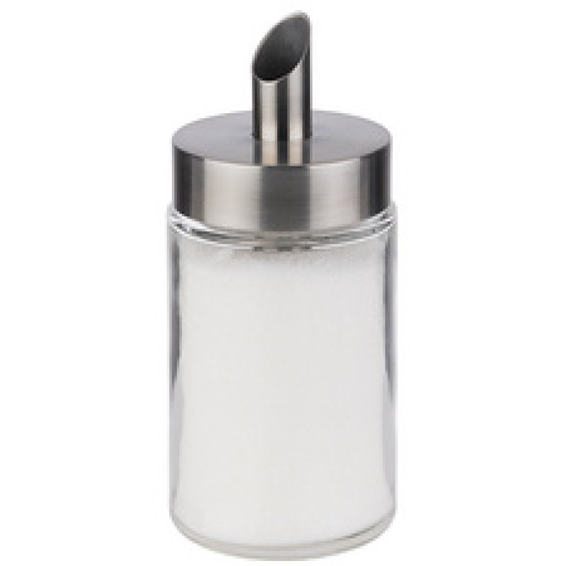 APS Sucrier doseur, avec tube doseur, acier inoxydable/verre