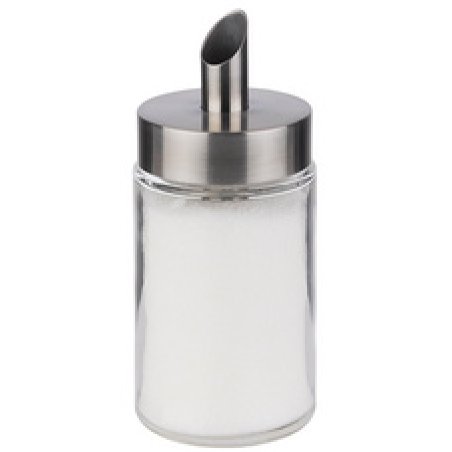 APS Sucrier doseur, avec tube doseur, acier inoxydable/verre