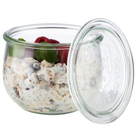 APS Bocal Weck avec couvercle, forme tulipe, 220 ml, set x12