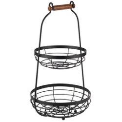 APS Corbeille à fruits 2 étages, hauteur: 480 mm, noir