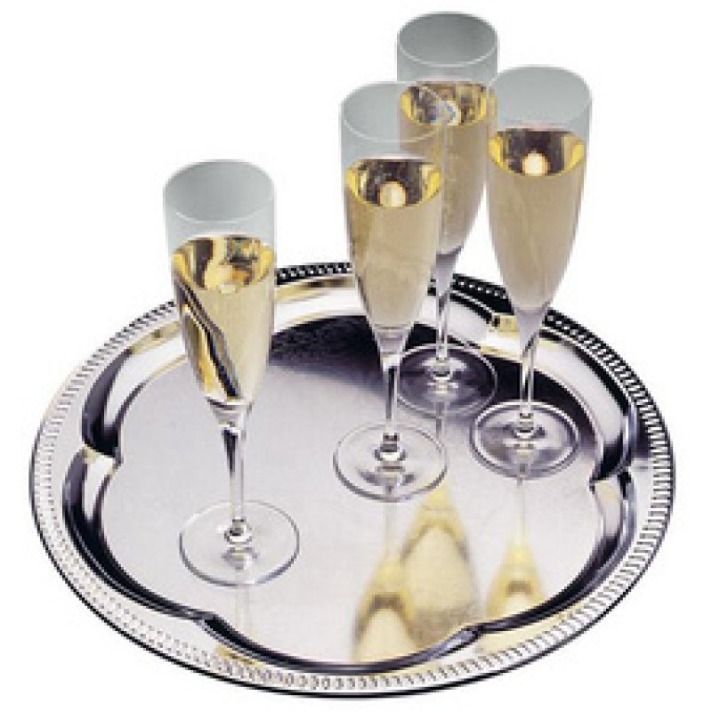 APS Plat de service, rond, diamètre: 350 mm, argent