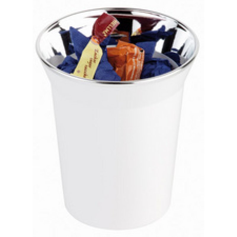 APS Poubelle de table / range-couverts TOP CHROME, blanc