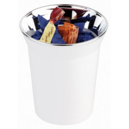 APS Poubelle de table / range-couverts TOP CHROME, blanc