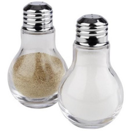APS Salière et poivrière, set de 2, verre/acier inoxydable