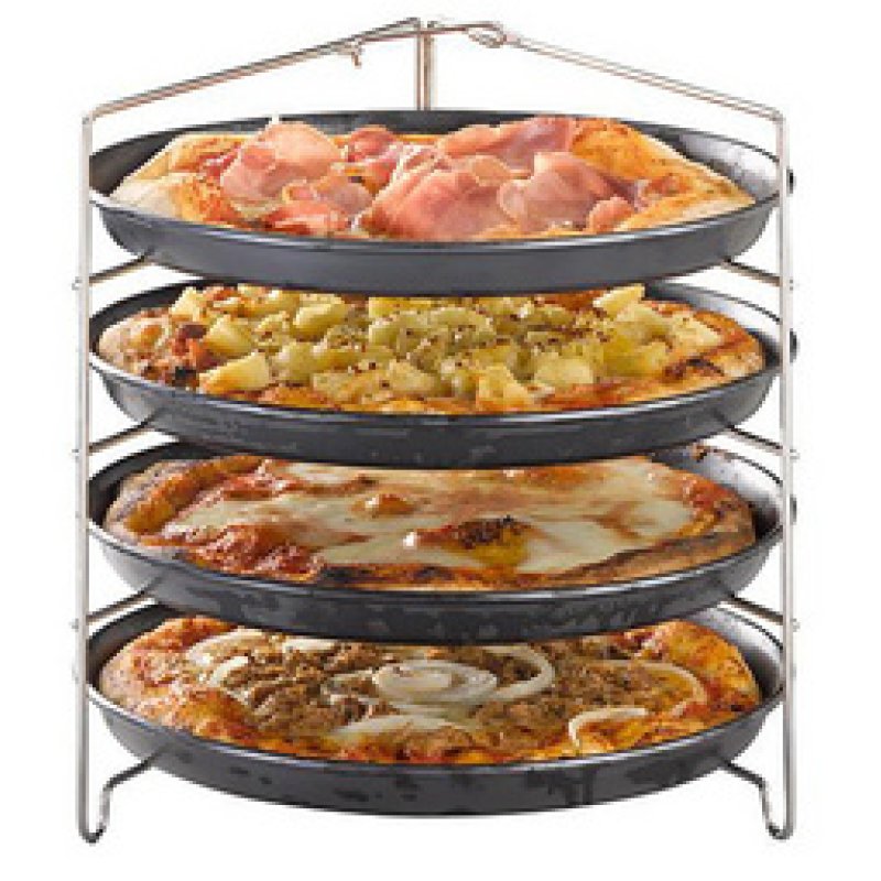 APS Support pour 4 plaques à pizza, (L)260x(P)250x(H)260 mm
