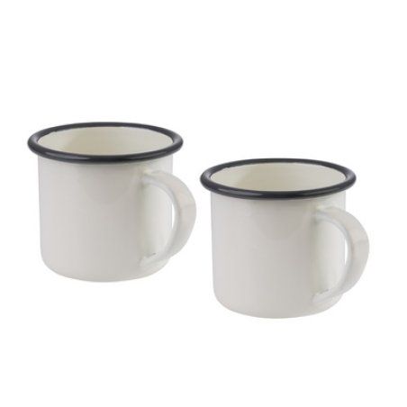 APS Tasse à anse émaillée, 350 ml, set de 2