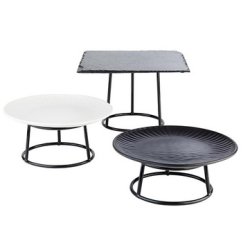 APS Support de buffet MULTI ROUND, hauteur: 100 mm, noir