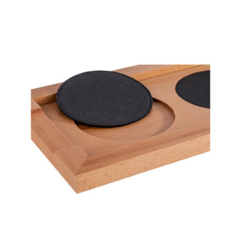 APS Planche de buffet pour carafes, chêne sombre