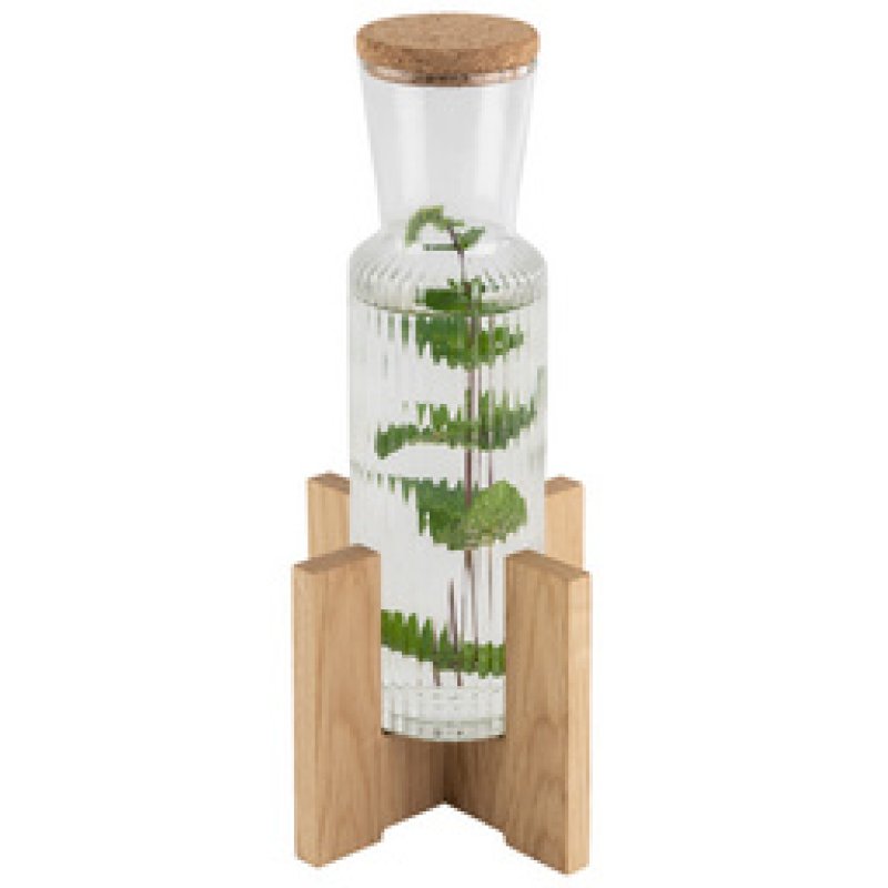 APS Pied pour carafe en verre VALO, en chêne