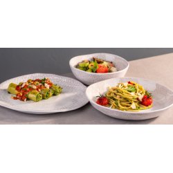 APS Assiette creuse FOOTMARK, diamètre: 240 mm, blanc/gris