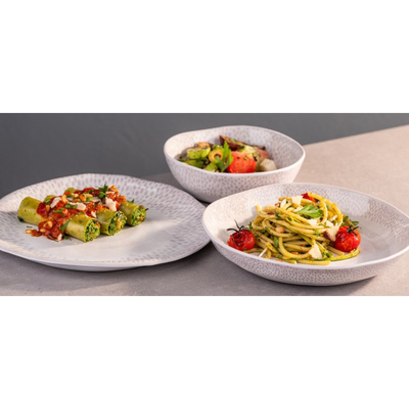 APS Assiette creuse FOOTMARK, diamètre: 240 mm, blanc/gris