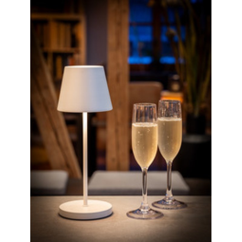 APS Lampe de bureau rechargeable à LED MERLE, blanc