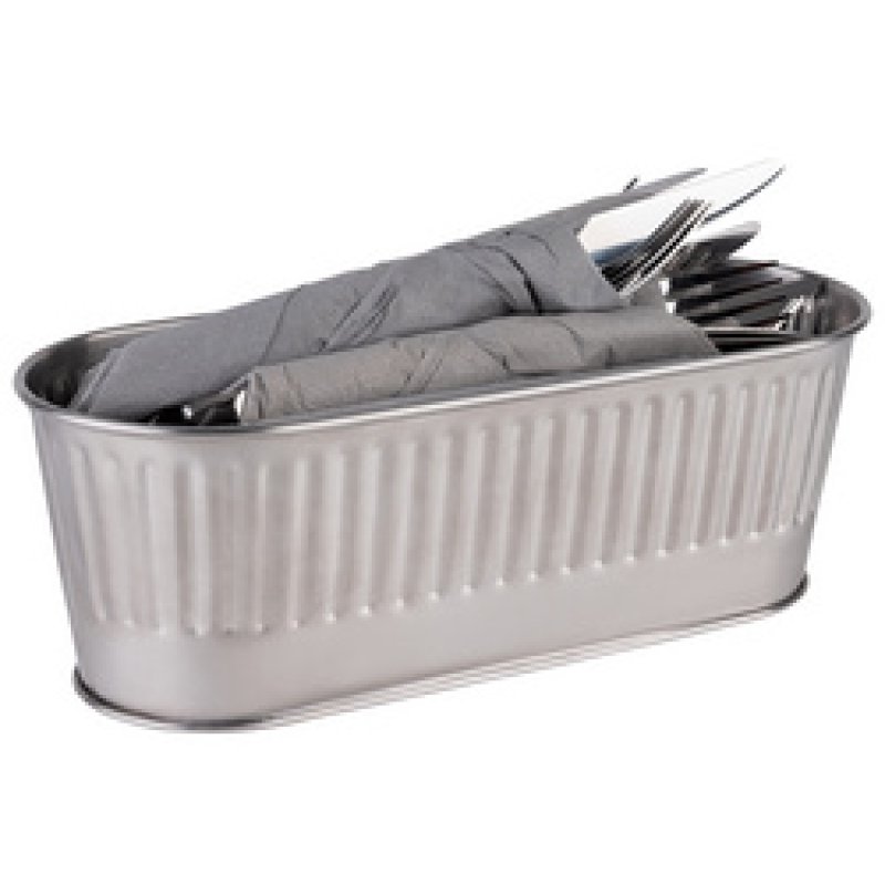 APS Corbeille à couverts, acier inoxydable poli mat