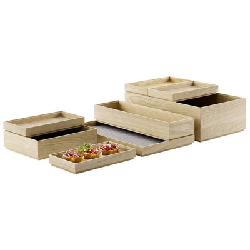 APS Boîte en bois VALO, GN 2/4, 530 x 162 x 85 mm, chêne