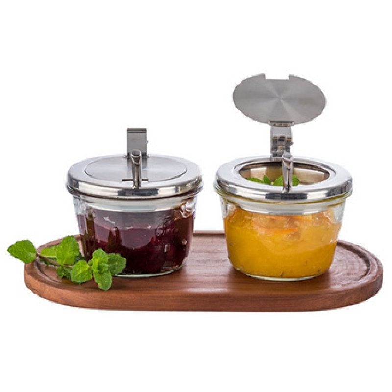 APS Bocal Weck avec couvercle, 370 ml, set de 2