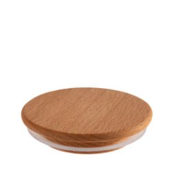 APS Couvercle pour bocal Weck, bois de hêtre, set de 12