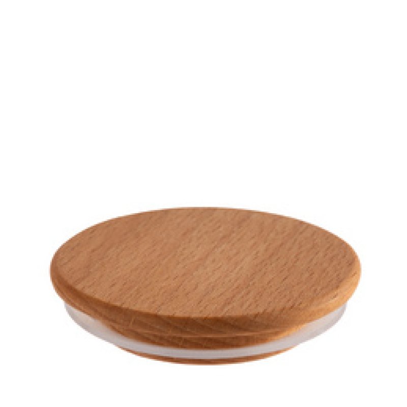 APS Couvercle pour bocal Weck, bois de hêtre, set de 12