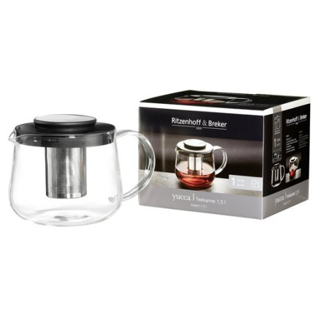 Ritzenhoff & Breker Théière YUCCA, en verre, 1,5 litre