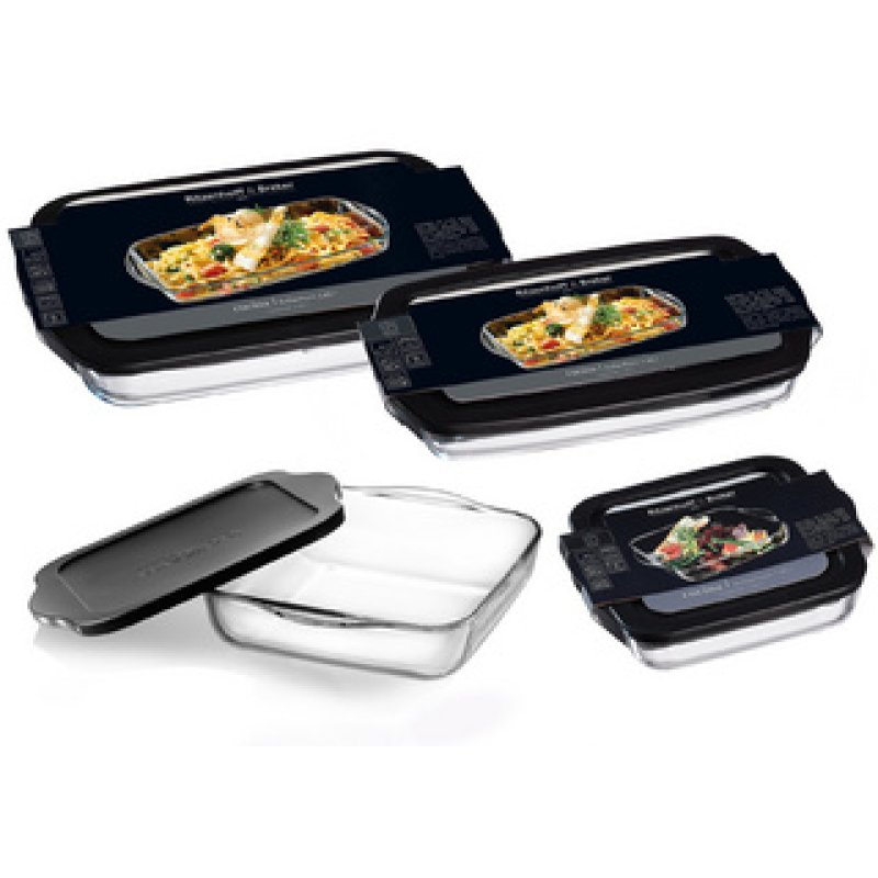 Ritzenhoff & Breker Plat à gratin CUCINA, en verre, 3,2 l