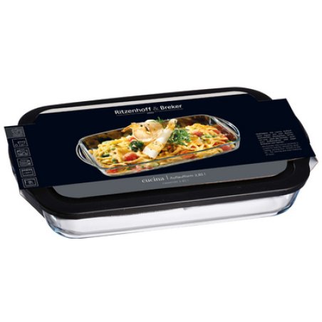 Ritzenhoff & Breker Plat à gratin CUCINA, en verre, 1,95 l