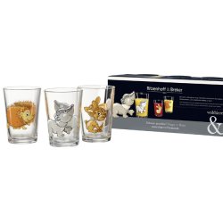 Ritzenhoff & Breker Verre ANIMAUX DE LA FORET, set de 3