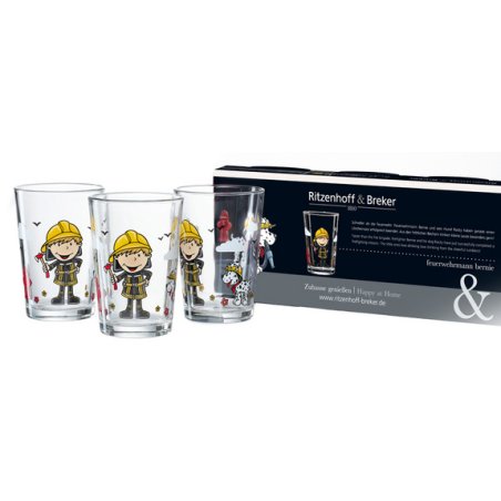 Ritzenhoff & Breker Verre BERNIE LE POMPIER, set de 3