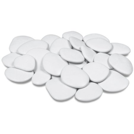 tera Pierres décoratives "Pebbles", taille L, blanc