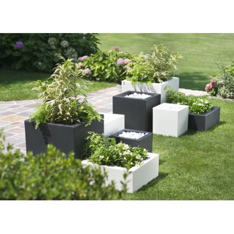 tera Cube à plantes "Shio Cubo 40", anthracite