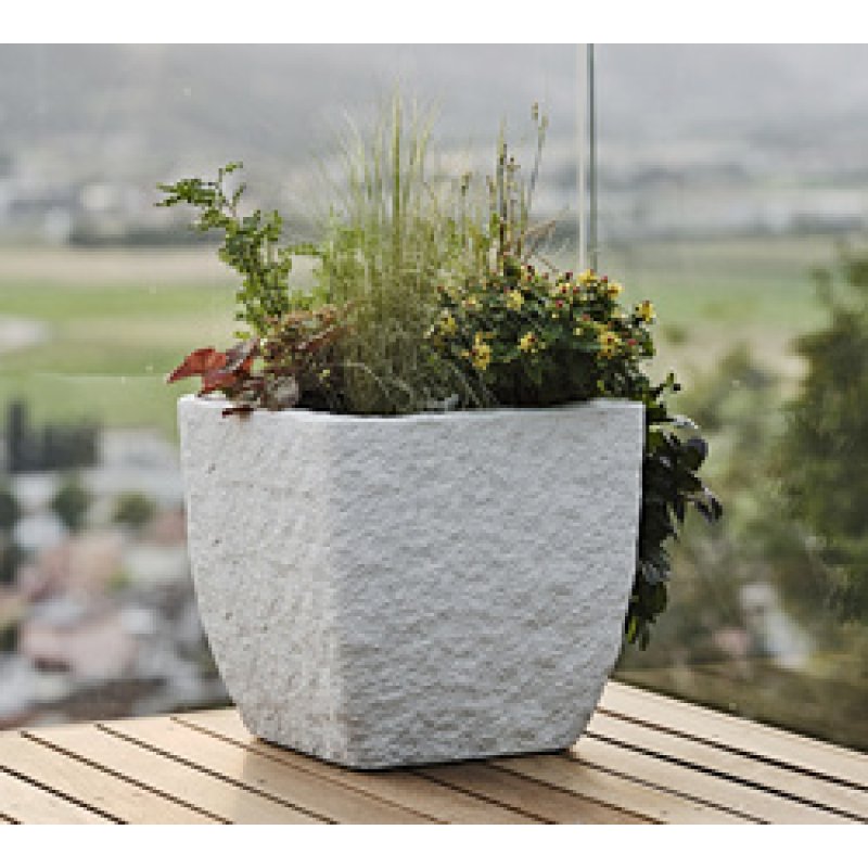 tera Cube à plantes "Lithos 40", stone grey