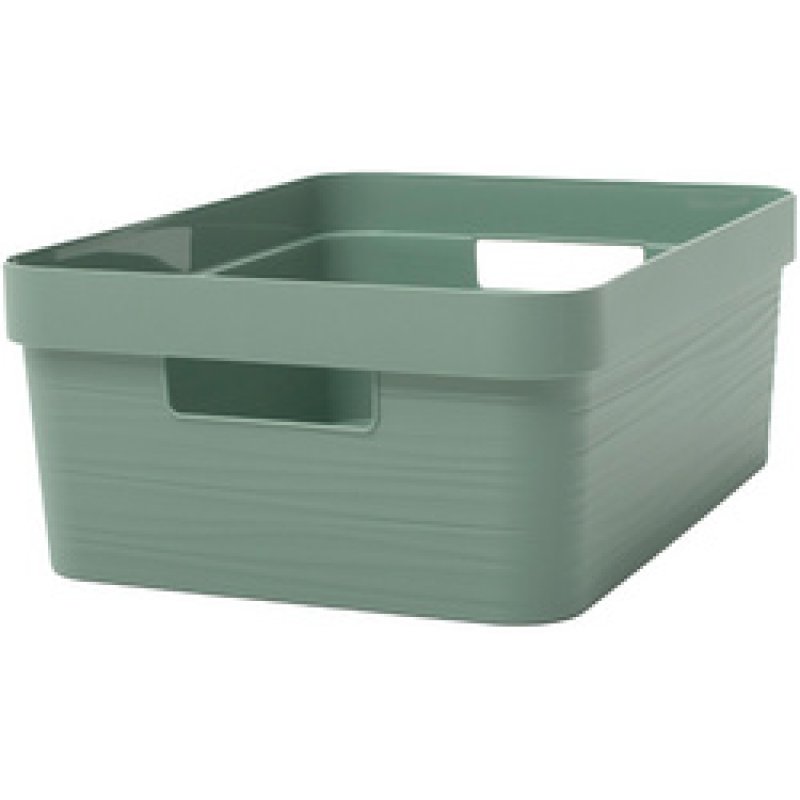 EDA Boîte de rangement STONE, 18 litres, PP, noir