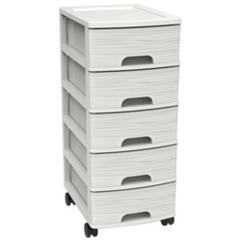 EDA Module de classement STONE, A4, 5 tiroirs, PP, noir