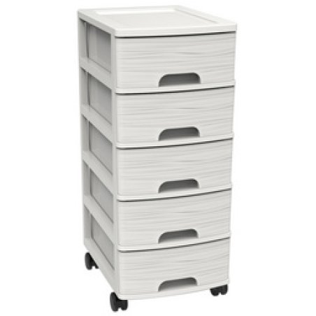 EDA Module de classement STONE, A4, 5 tiroirs, PP, noir