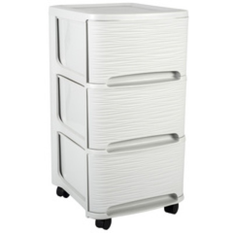 EDA Module de classement STONE, 3 tiroirs, PP, noir