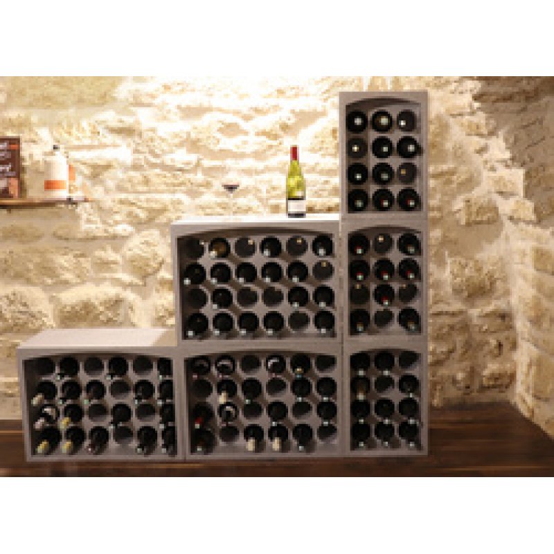 EDA Porte-bouteilles, pour 12 bouteilles, polystyrène, gris