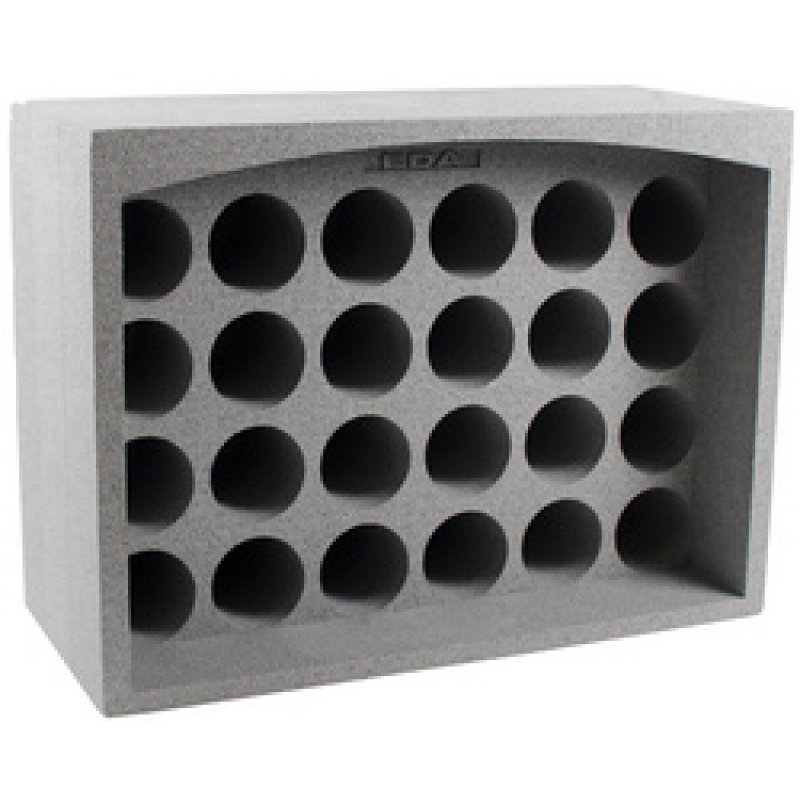EDA Porte-bouteilles, pour 24 bouteilles, polystyrène, gris