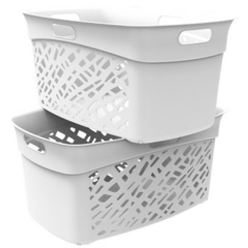 EDA Corbeille à linge ALMERIA, 45 litres, PP, gris