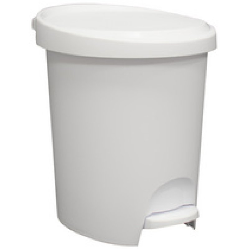 EDA Poubelle cosmétique à pédale Stepy, 6 litres, blanc