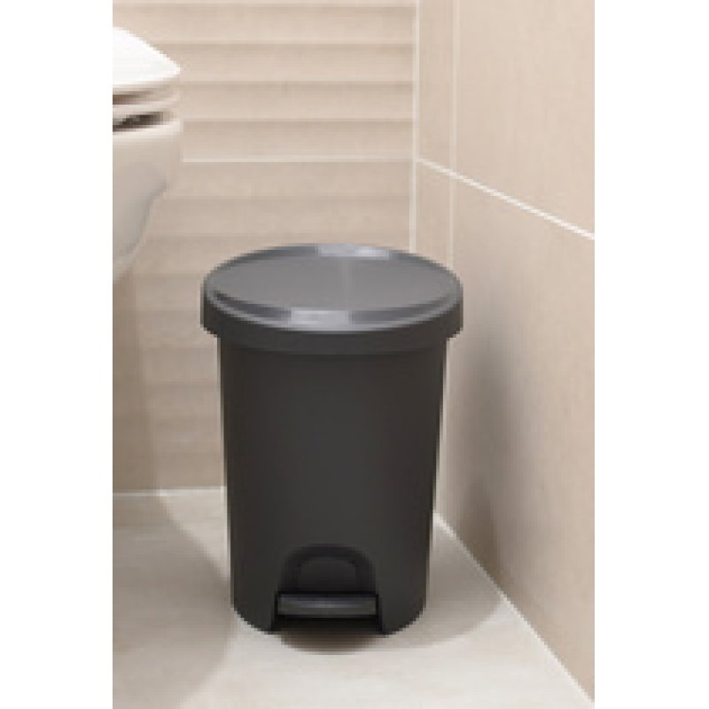 EDA Poubelle cosmétique à pédale Stepy, 6 litres, blanc