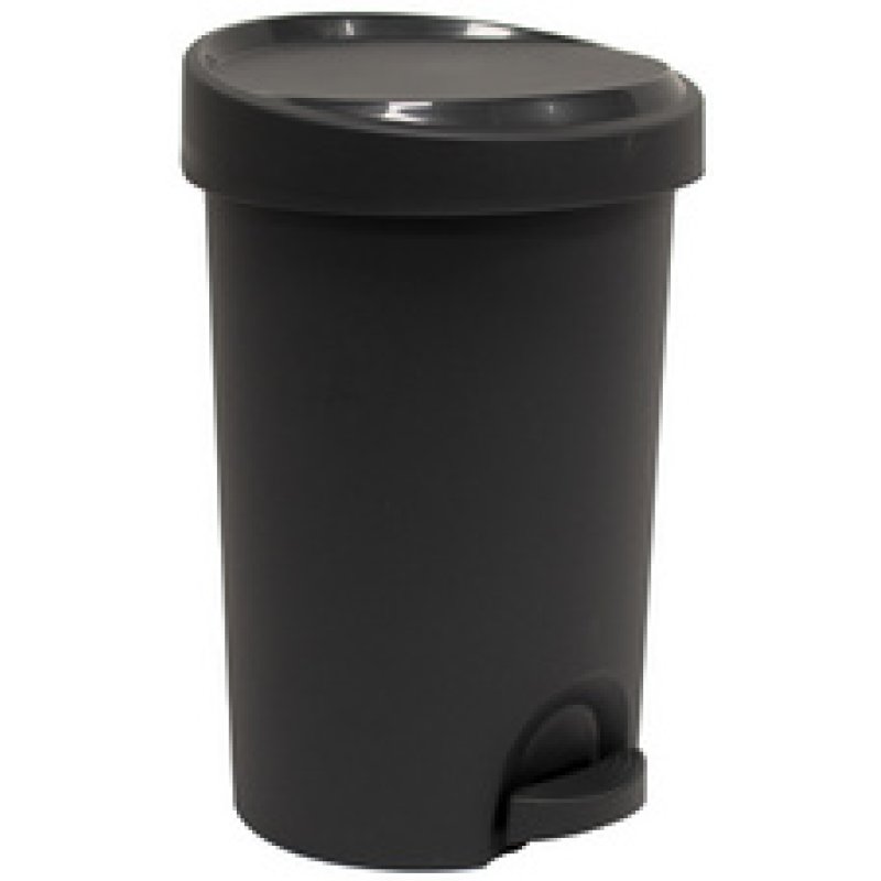 EDA Poubelle à pédale Stepy, 15 litres, PP, blanc