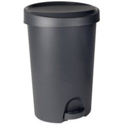 EDA Poubelle à pédale Stepy, 27 litres, PP, anthracite