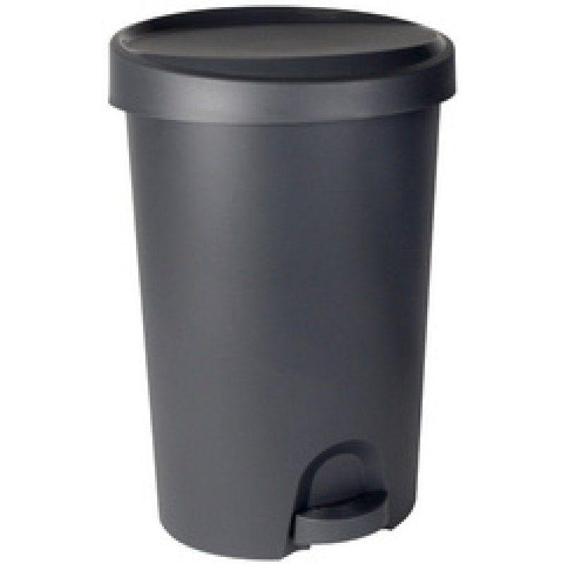 EDA Poubelle à pédale Stepy, 27 litres, PP, anthracite
