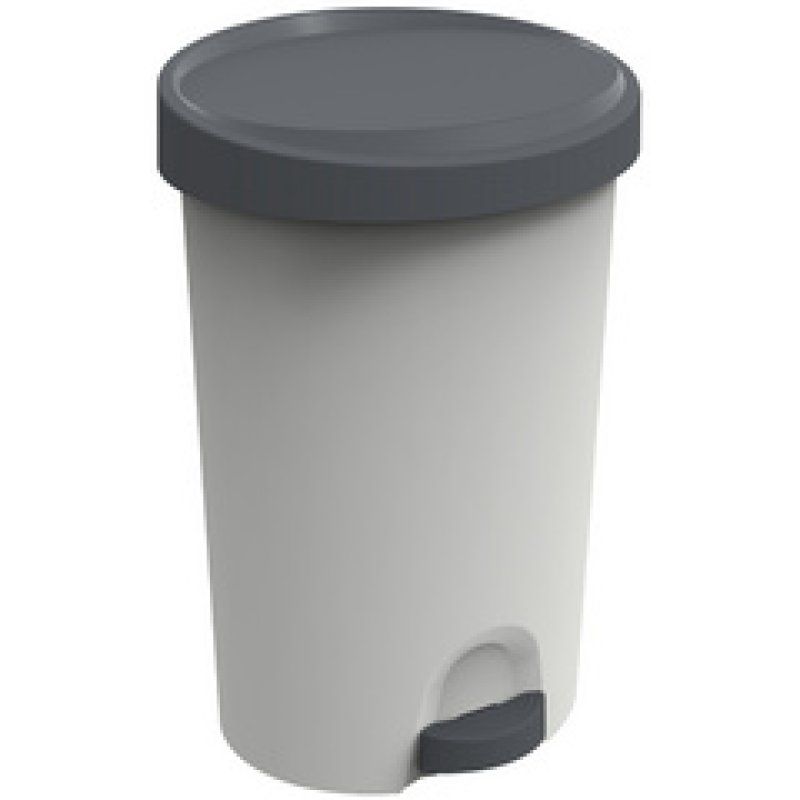 EDA Poubelle à pédale Stepy, 27 litres, PP, anthracite