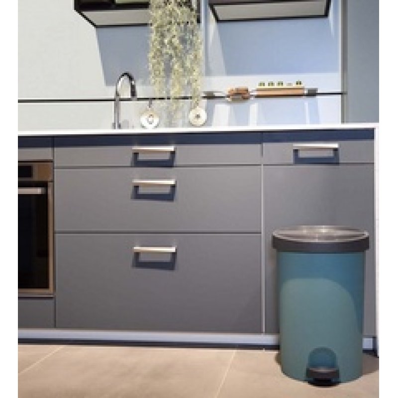 EDA Poubelle à pédale Stepy, 27 litres, PP, vert eucalyptus