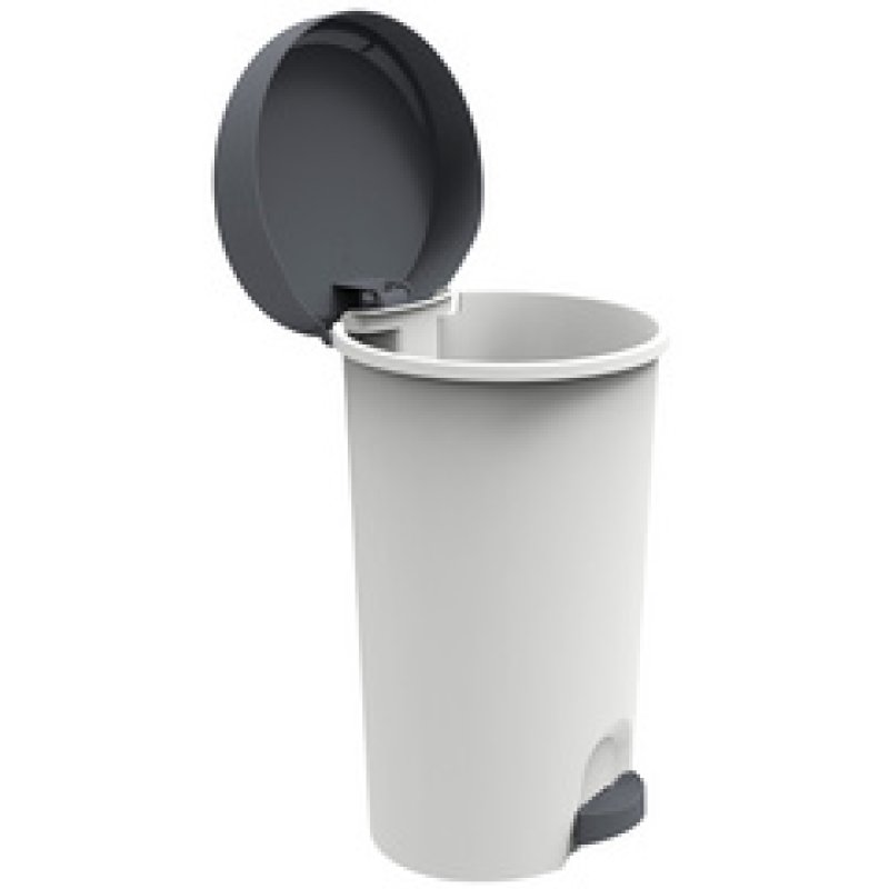 EDA Poubelle à pédale Stepy, 45 litres, PP, anthracite