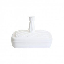 EDA Pied de parasol, plastique, carré, 420 mm, blanc