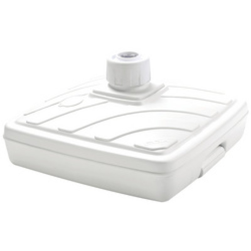 EDA Pied de parasol, plastique, carré, (L)565 mm, blanc