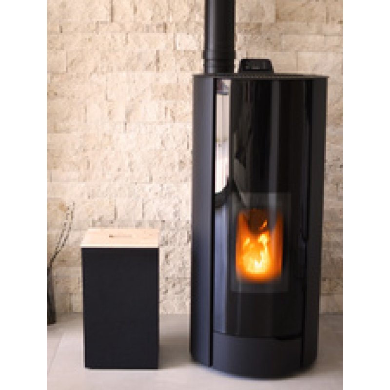 EDA Bac pour granulés de bois, 36 litres, noir