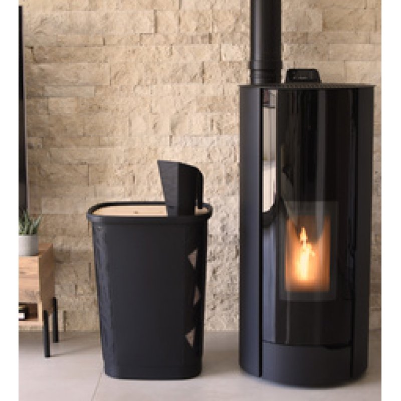 EDA Bac à pellets, 70 litres, noir