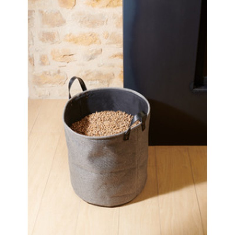 EDA Sac pellets, en feutre, 60 litres, gris foncé